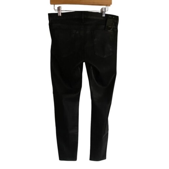 NWT Hudson Krista Super Skinny Black Coated Jeans 32 - Picture 3 of 5